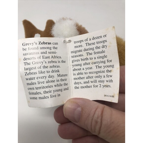 Nanco Wildlife Series Grevy's Zebra Plush Realistic Stuffed Animal Deer Antlers - Picture 7 of 8